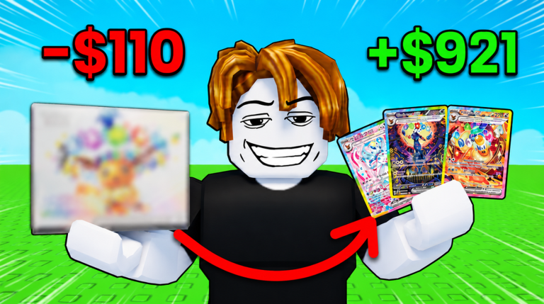 Pack A Rare Card collection scene from the Roblox experience